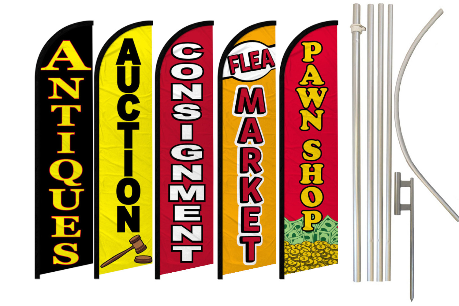 Thrift Shop Full Curve Windless Swooper Flag Pole Kit Consignment