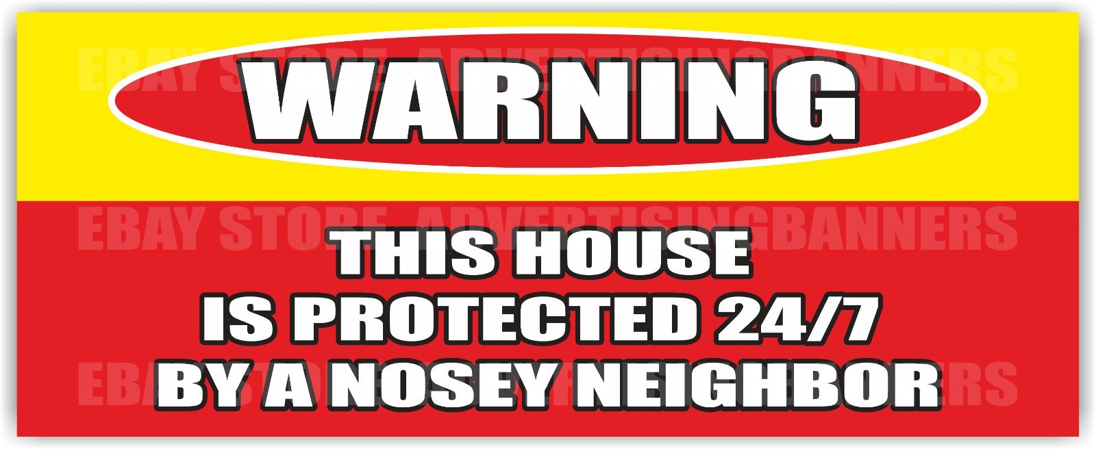 WARNING THIS HOUSE IS PROTECTED 24/7 Advertising Banner Vinyl Mesh Sign Security
