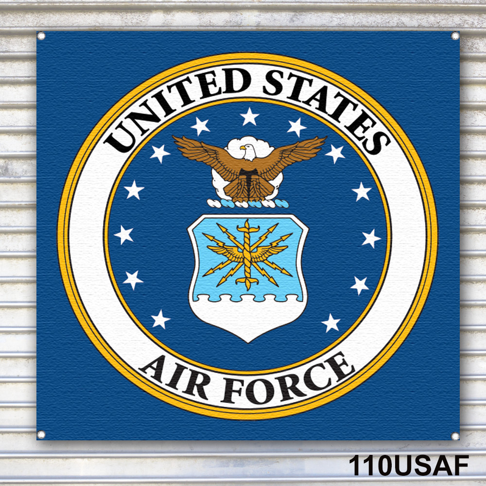 US Air Force Emblem Seal Banner Sign Garage