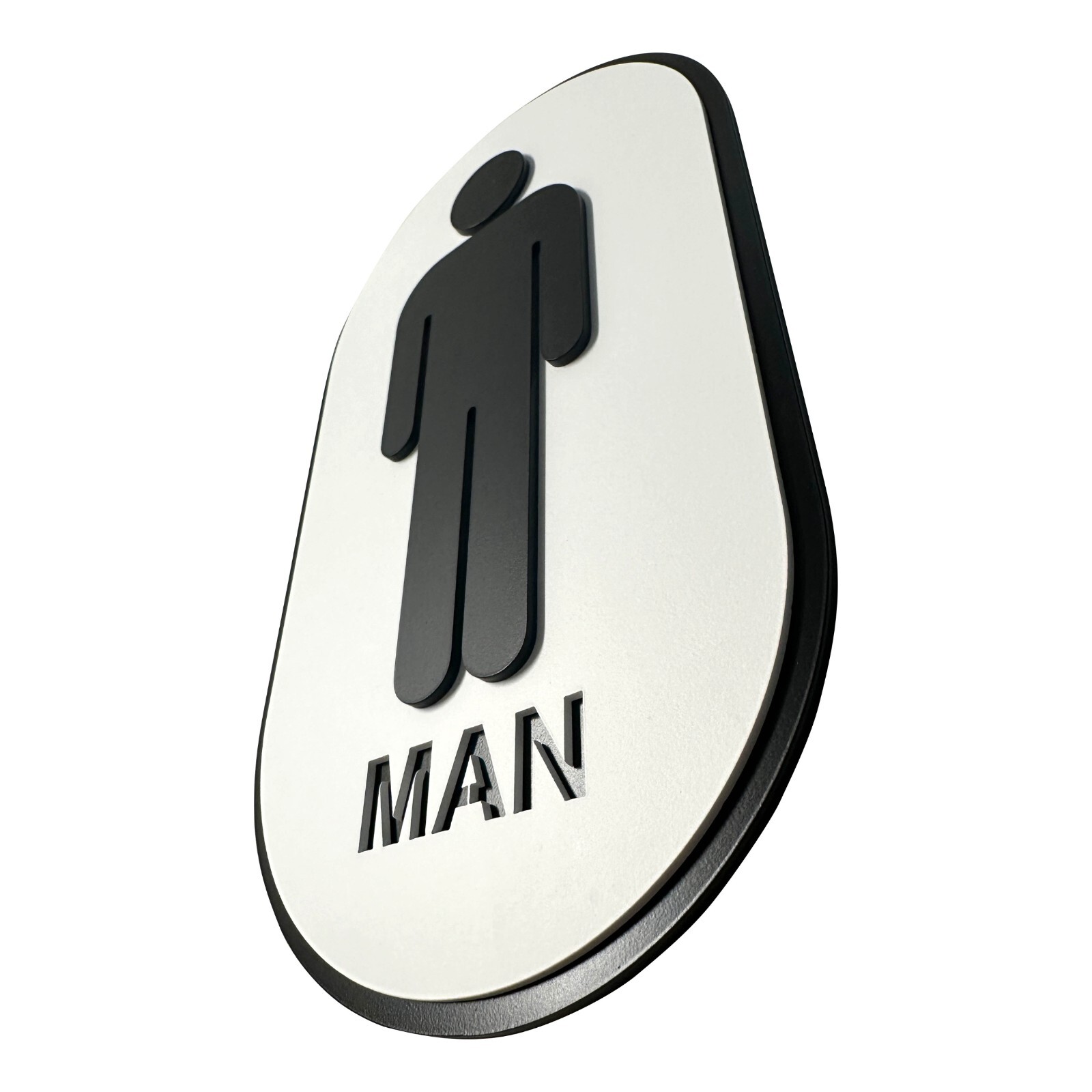Restroom Sign Set, Male and Female Acrylic Door Signs with Adhesive Backing.