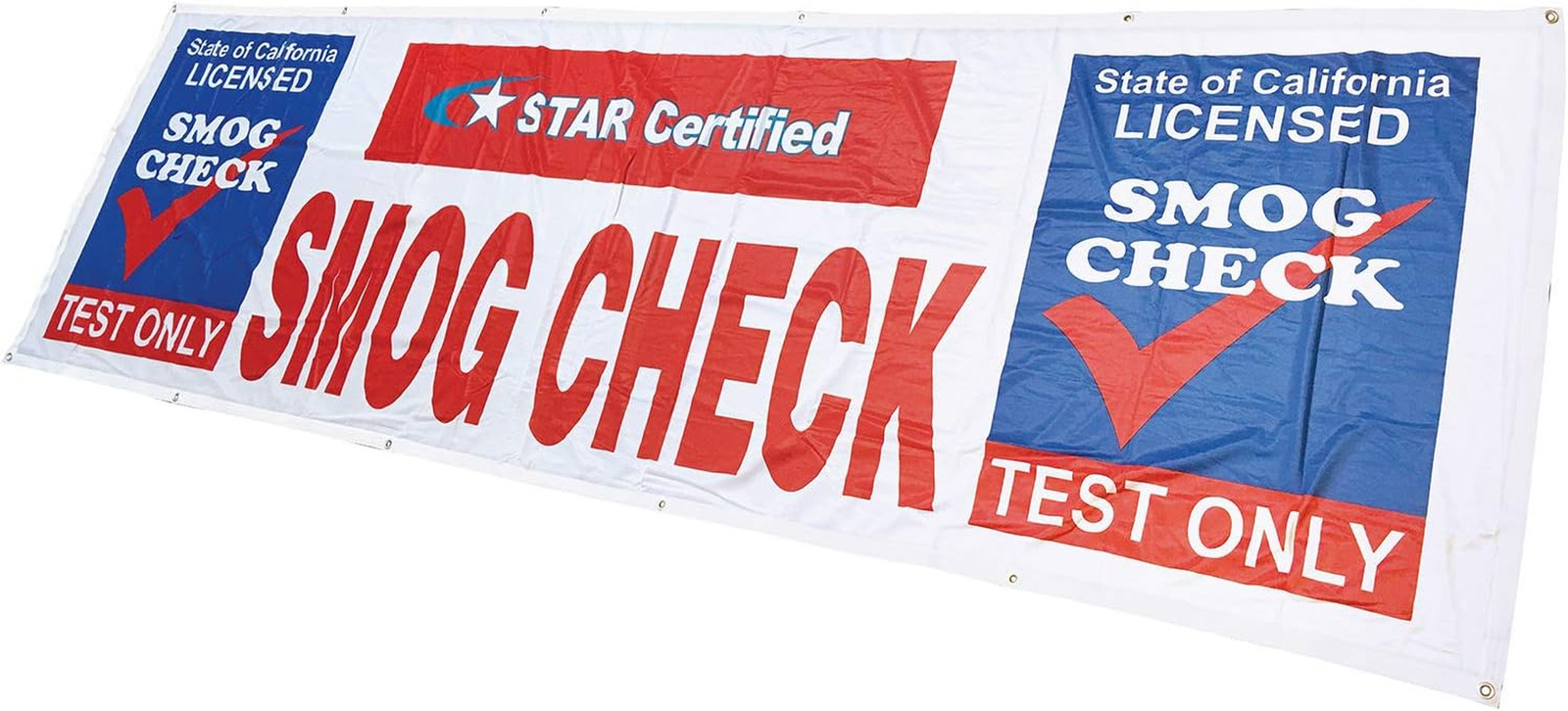 3×10 Ft Star Certified SMOG Check Test ONLY Banner Vinyl Alternative Sign – Fabr