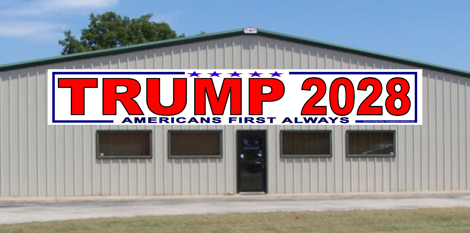 TRUMP 2028 Americans First Always -HUGE Banners-3 Choices Rd Wh Blu-45 Sizes-USA