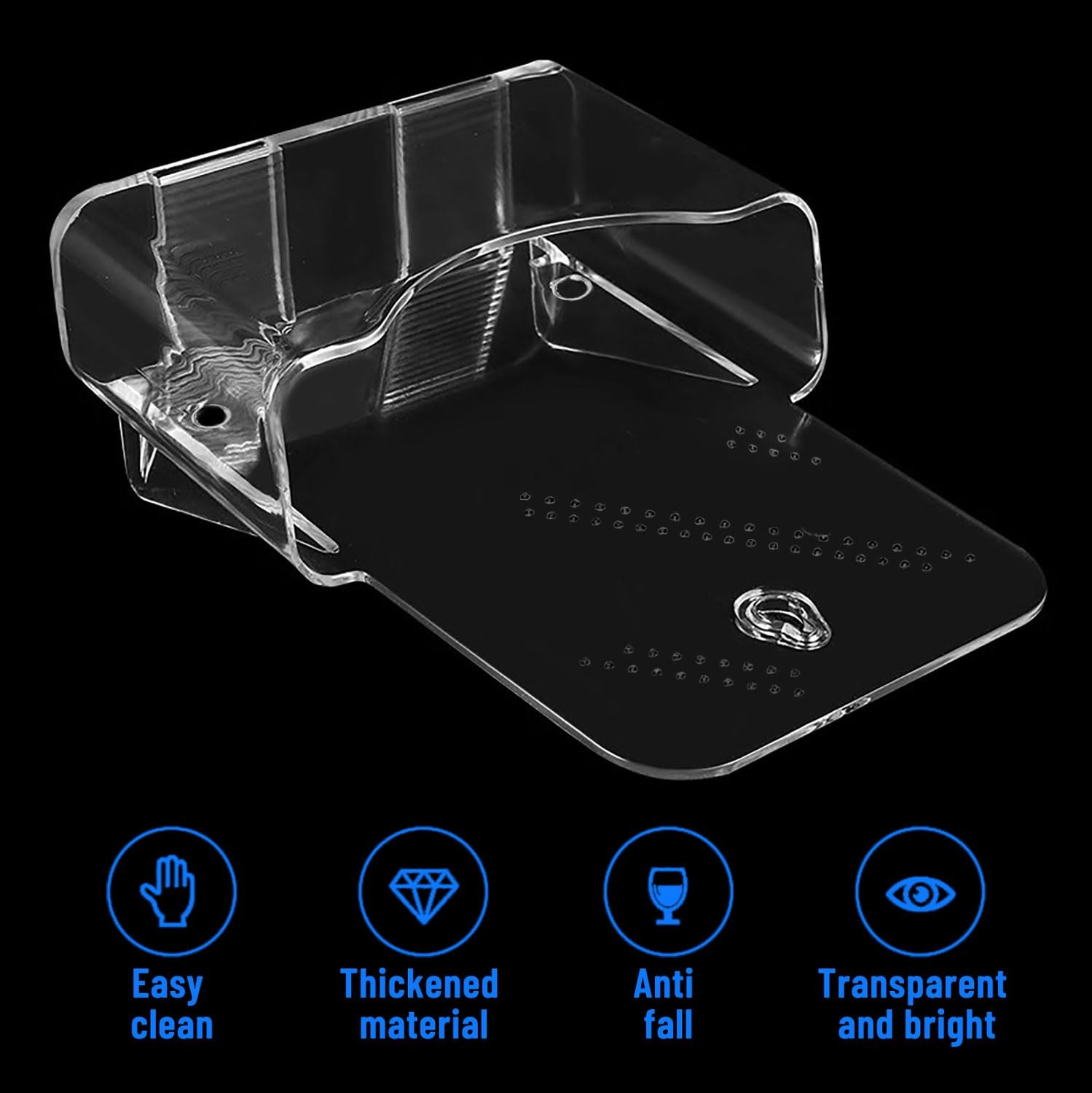 Liyeeeuo 2 Pack 4×9 Inches Brochure Display Stand,Acrylic Transparent
