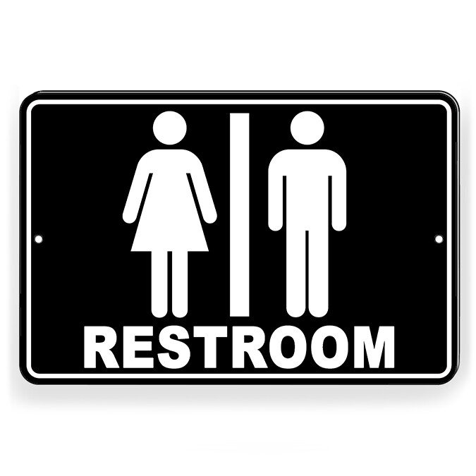 Restroom Men Women Metal Sign Or Decal 6 SIZES bathroom boys girls W077