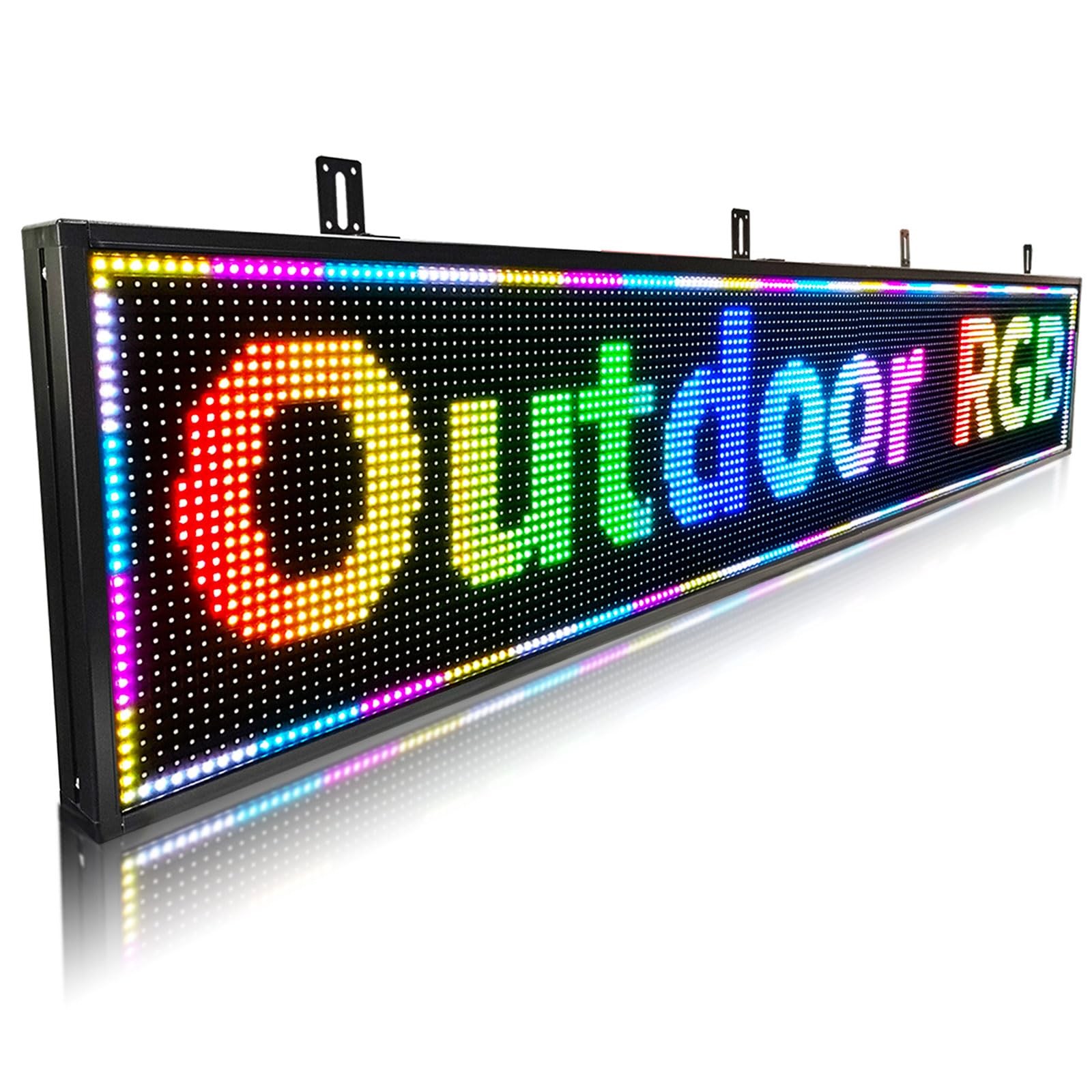 P10 77”X14” Outdoor Digital Led Signs Scrolling Programmable for Business