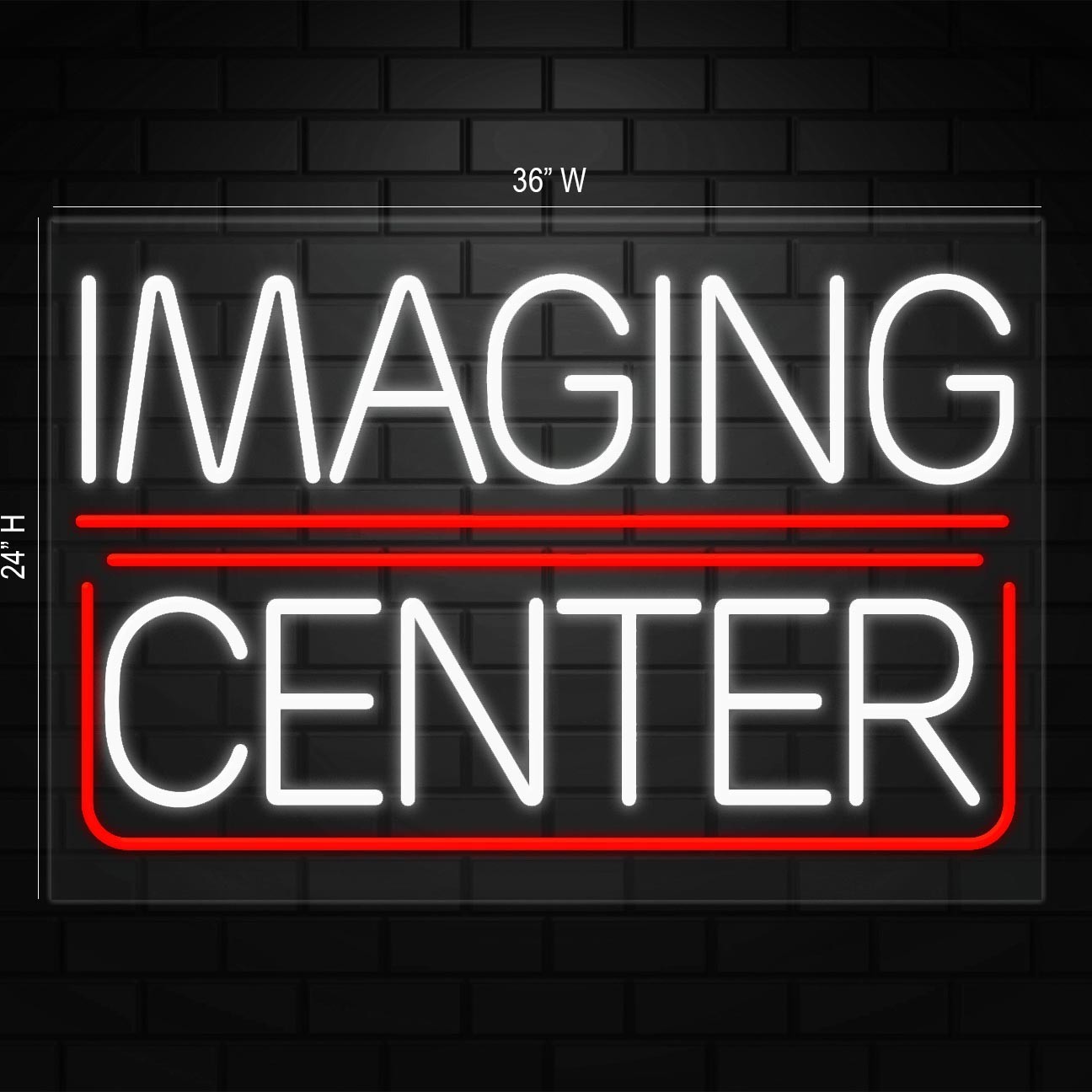 Imaging Center Neon Sign for Retail Displays | LED Flex Neon | 36″W x 24″H x 1″D
