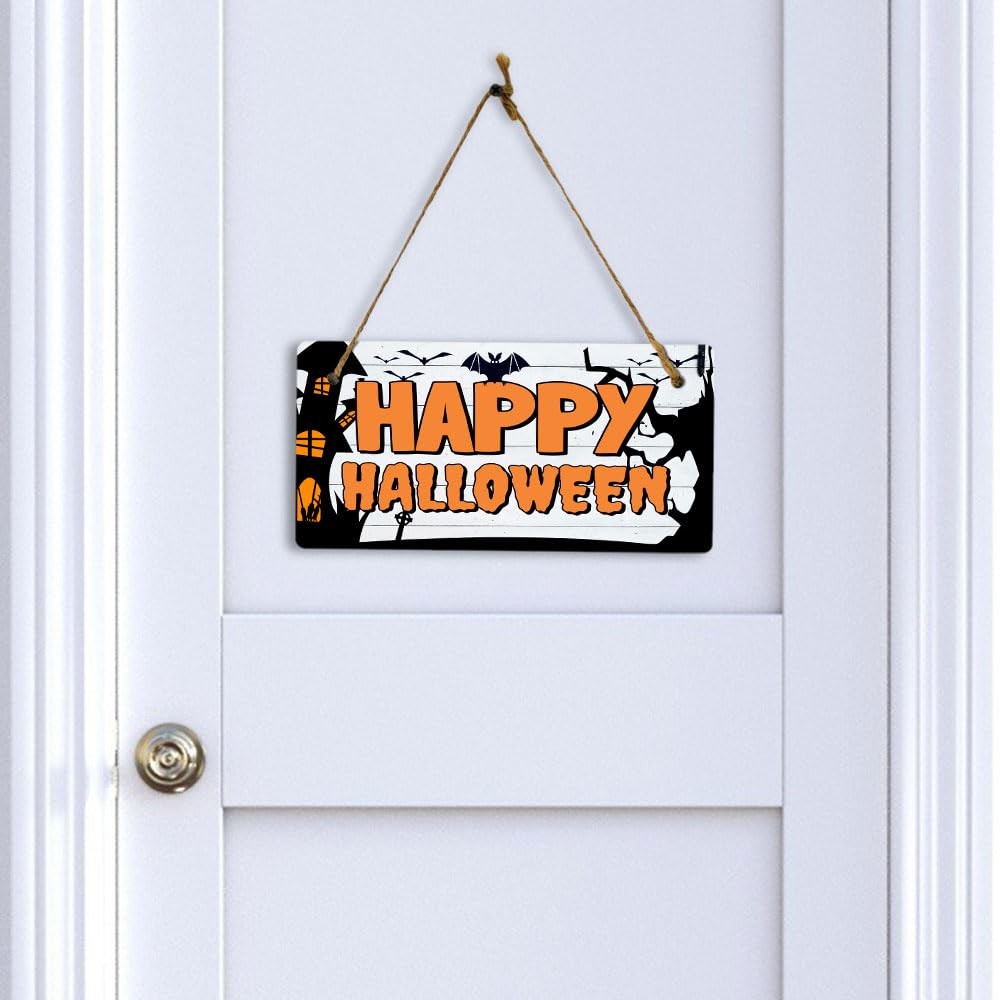 Happy Halloween 5×10 Hanging Plus Wall or Door Sign