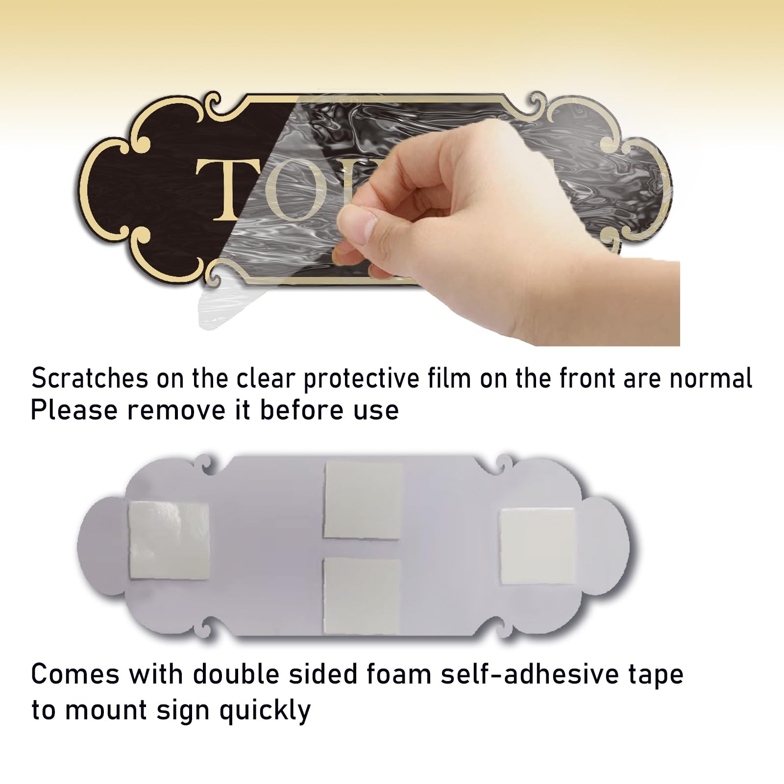 Pastors Office Sign 9×3 inch Spay Gold – Self-adhesive Signage for Church Off…