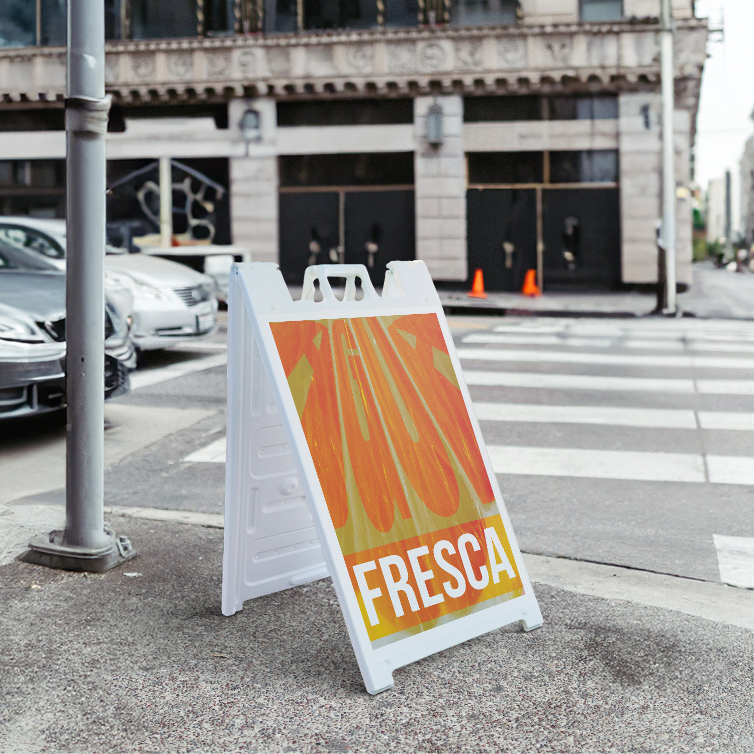 Agua Fresca Heavy Duty A-Frame Sidewalk Sign Fresh Drinks Juice Stands Summer