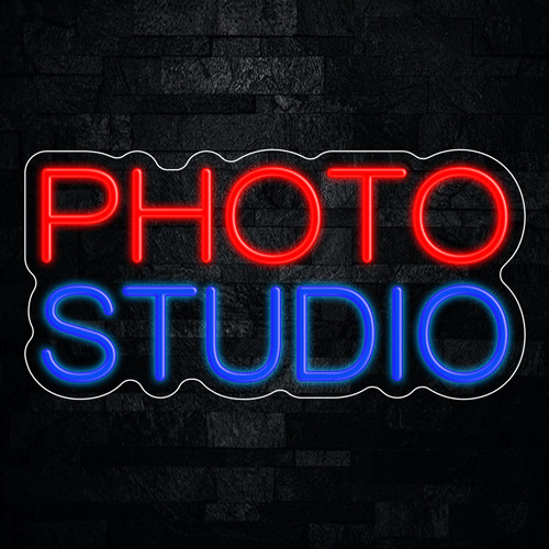Photo Studio Neon LED Sign 20″L x 10″H #32605