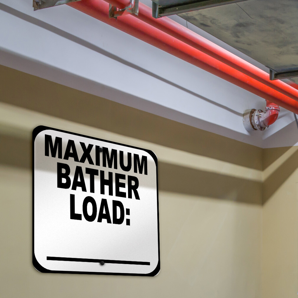 Aluminum Square Metal Sign Bather Load Weatherproof Street