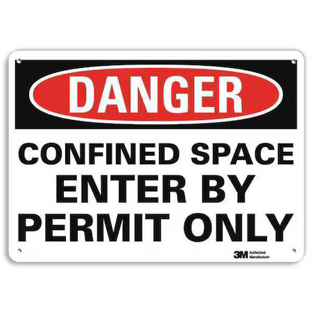 Lyle U1-1004-Na_14X10 Danger Sign, 14″ W, 10″ H, 0.040″ Thickness,