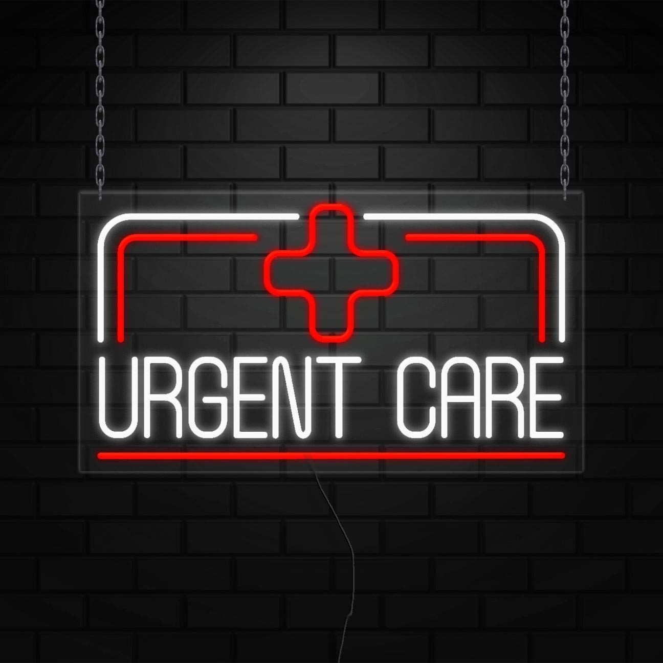Urgent Care Sign for Business Displays | LED Flex Neon | 37″W x 20″H x 1″D