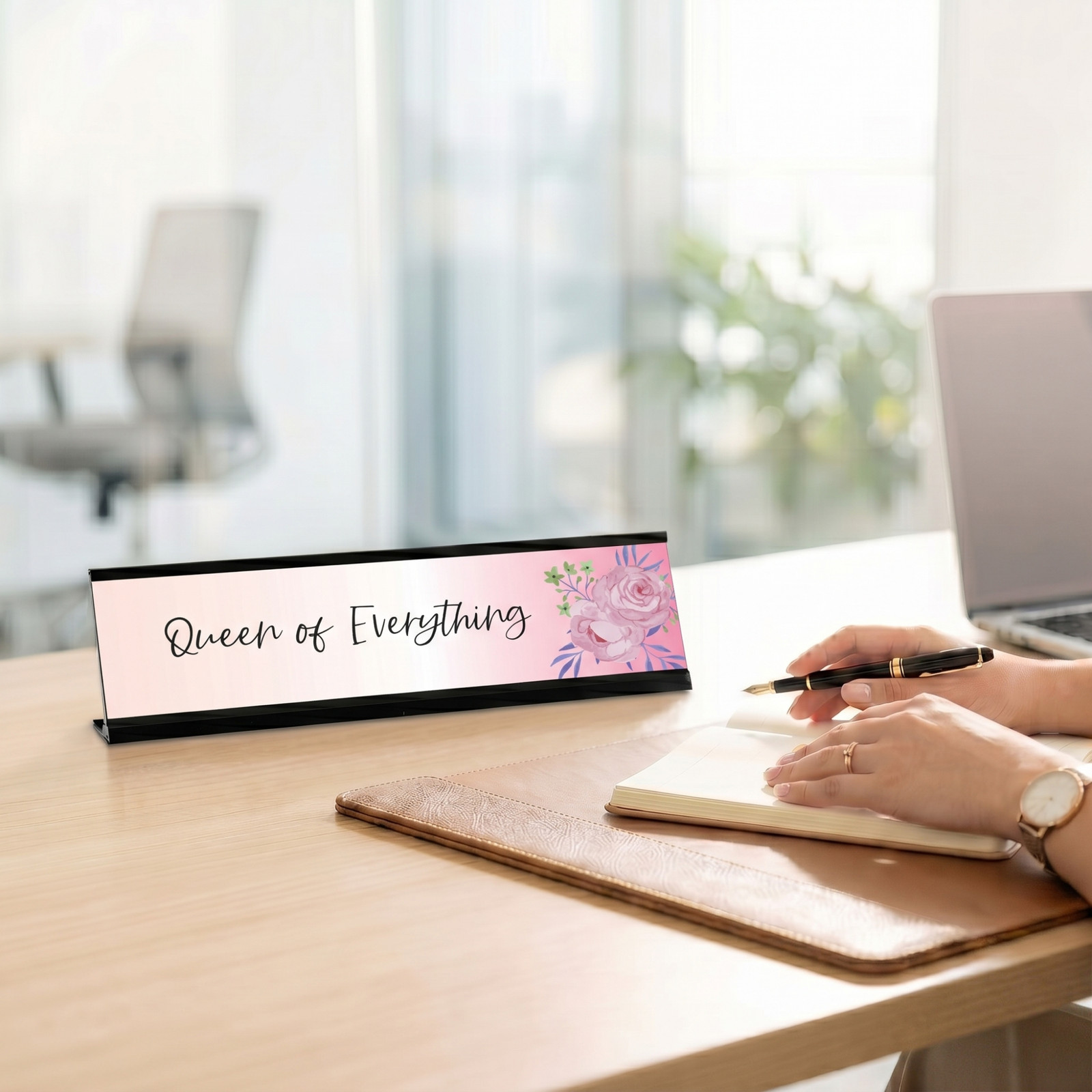 Queen of Everything, Designer Series Desk Sign, Novelty Nameplate (2 x 8″)