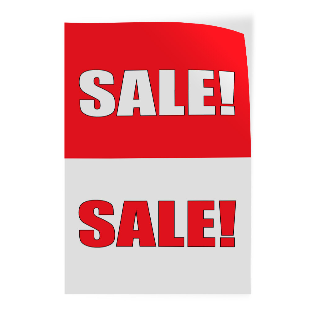 Door Decals Vertical Vinyl Stickers Multiple Sizes Deal! Deal! White Red Vinyl