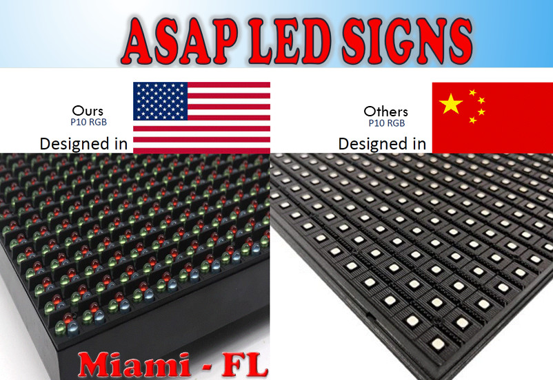 LED Sign Outdoor Board Full Color Programmable 32 in x 76 in – Made in USA