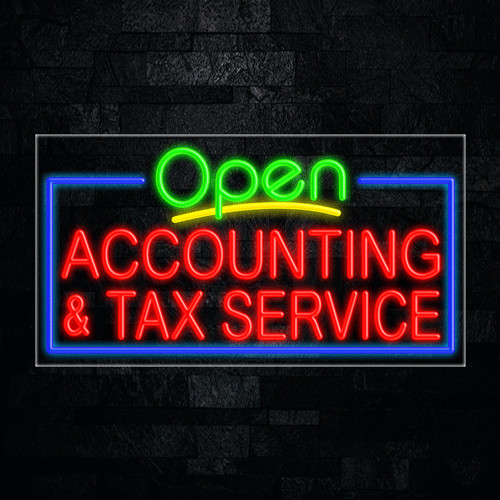 Accounting & Tax Service LED Neon Sign 33″L x 18″H #35607
