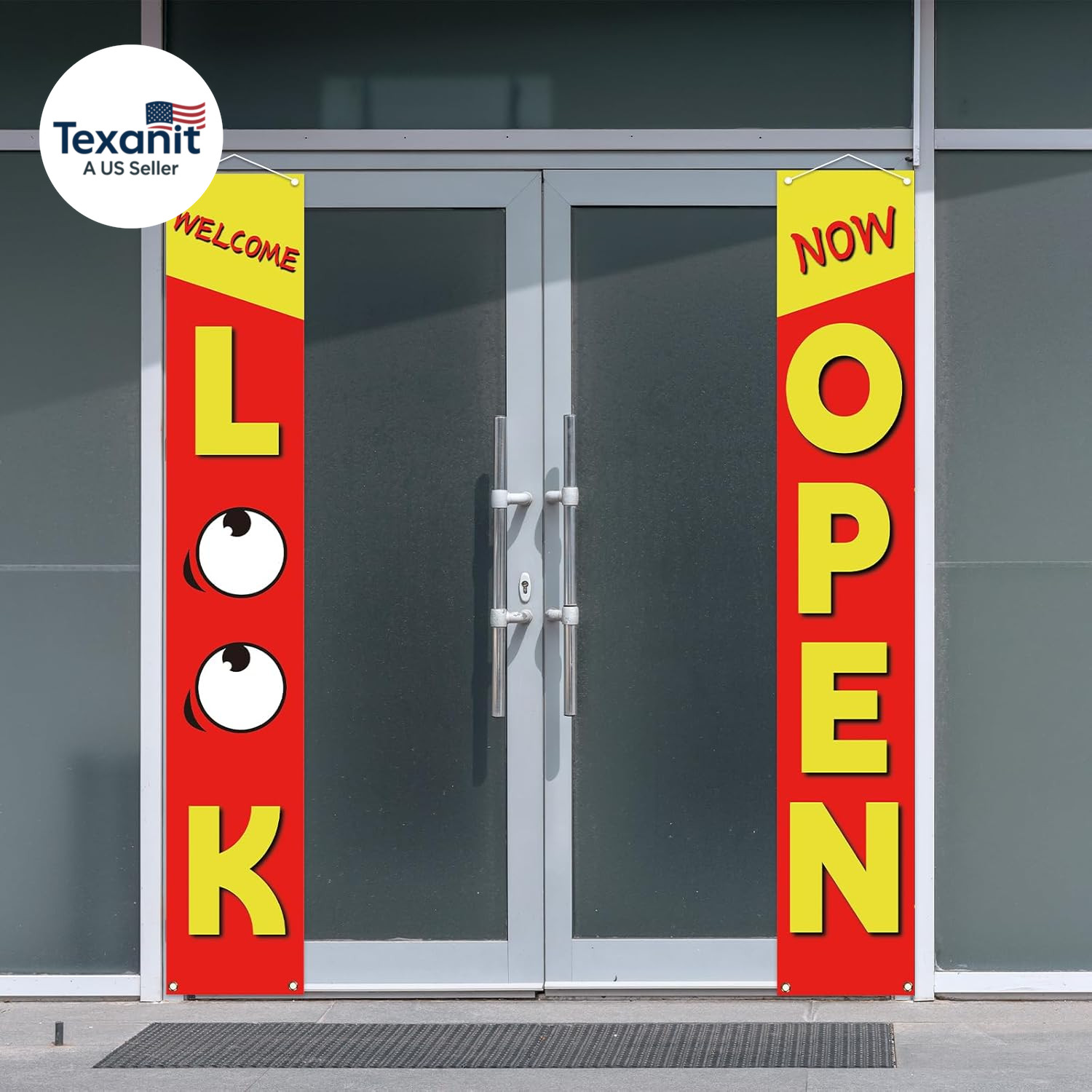 Red Now Open Decorations Outdoor Now Open Welcome Porch Sign Banner New Store Re