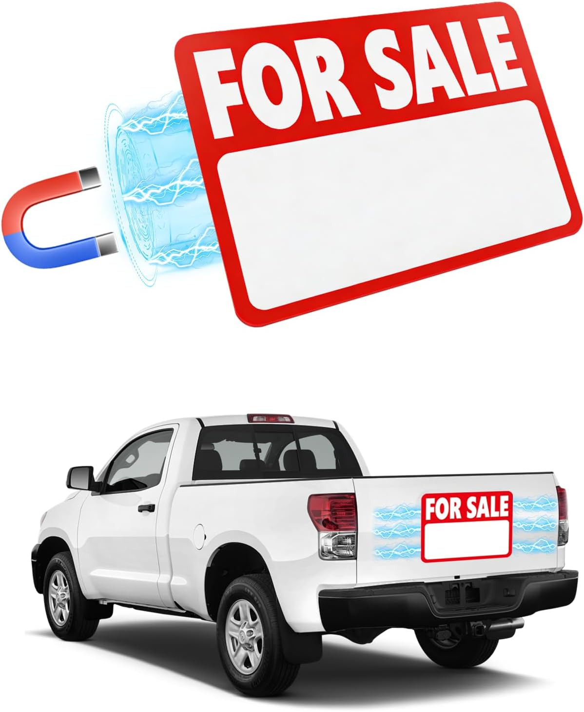 1 Pack Magnetic for Sale Sign Car, for Sale Signs for Vehicles | Reusable Dry Er