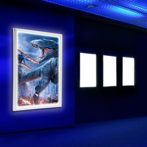LED Backlit Poster Frame Movie Poster Frame Art Picture Light Box Advertising