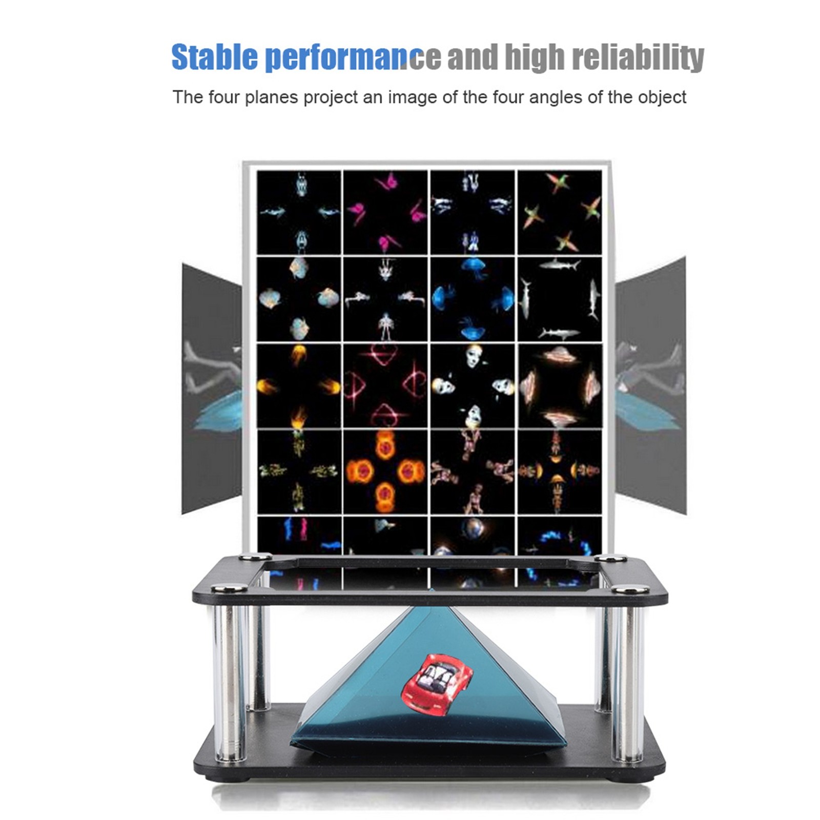 3D Holographic Display Stands Projector 3.5-6inch Mobile Smartphone Hologram