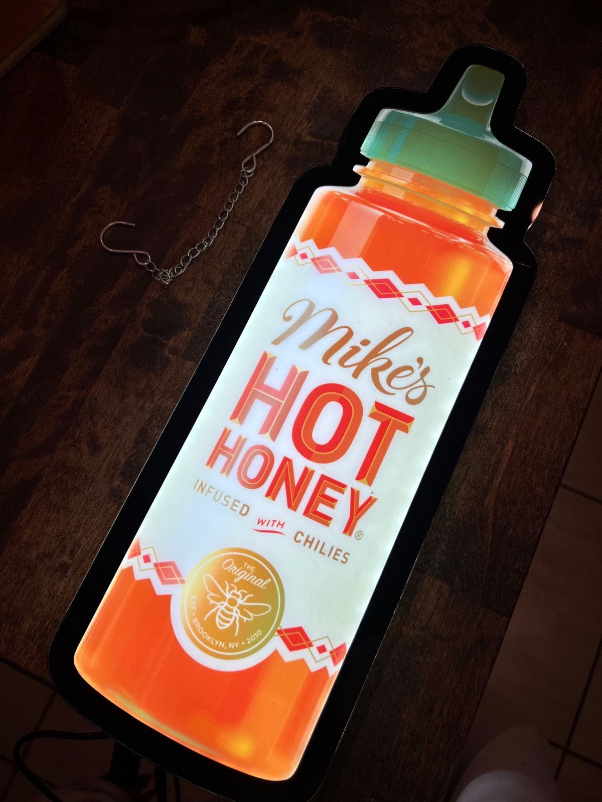 Mikes Hot Honey LED hanging sign