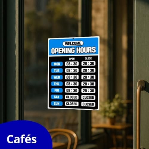 Colorful Changeable Business Hours Sign Kit – Weatherproof Store/Office Display