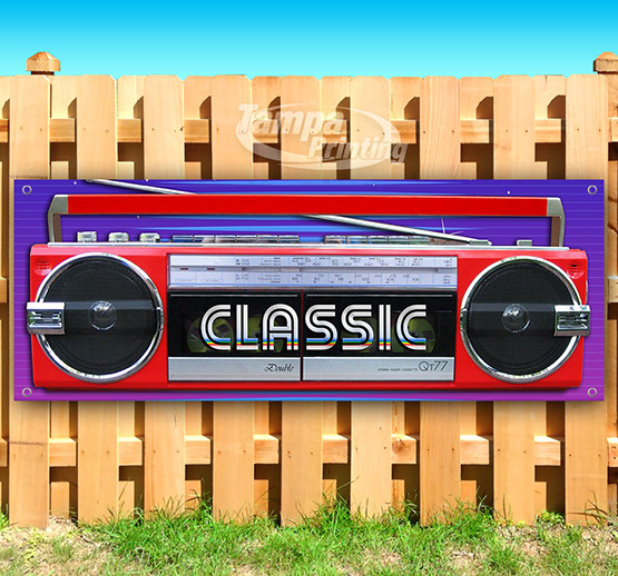 CLASSIC RADIO Advertising Vinyl Banner Flag Sign Many Sizes USA RETRO