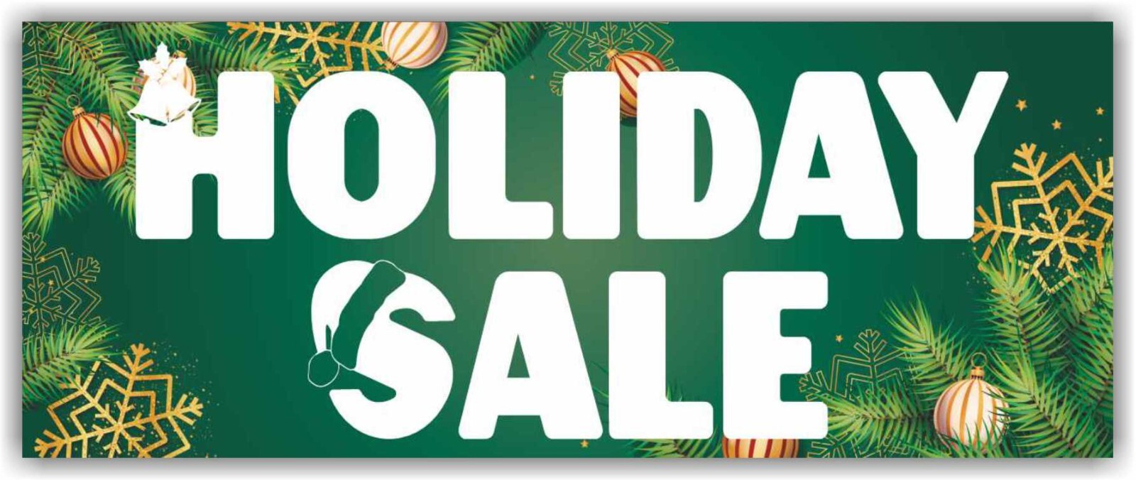 Holiday Sale Advertising Banner Vinyl Mesh Sign Merry Christmas Xmas New Year