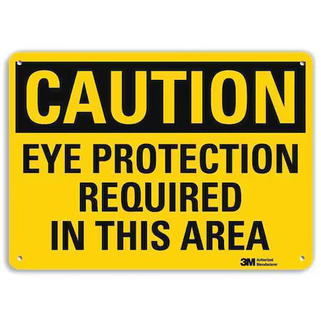 Lyle U4-1287-Ra_10X7 Safety Sign, 7 In Height, 10 In Width, Aluminum, Vertical