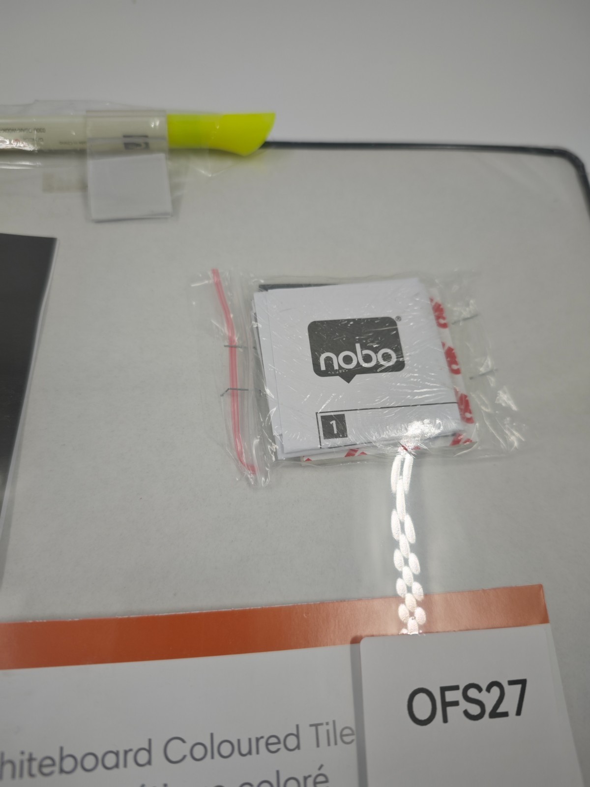 Nobo Magnetic Whiteboard Coloured Tile – Dry Wipe Board – New