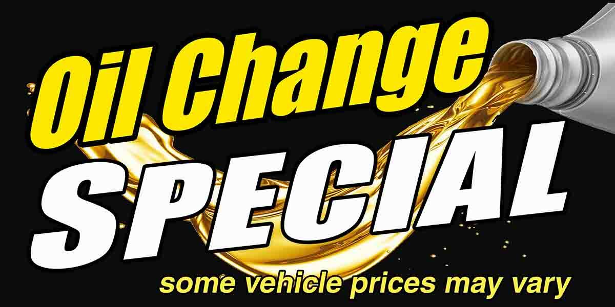OIL CHANGE Vinyl Banner Sign | Auto Repair Shop Garage Advertising | Heavy-Duty
