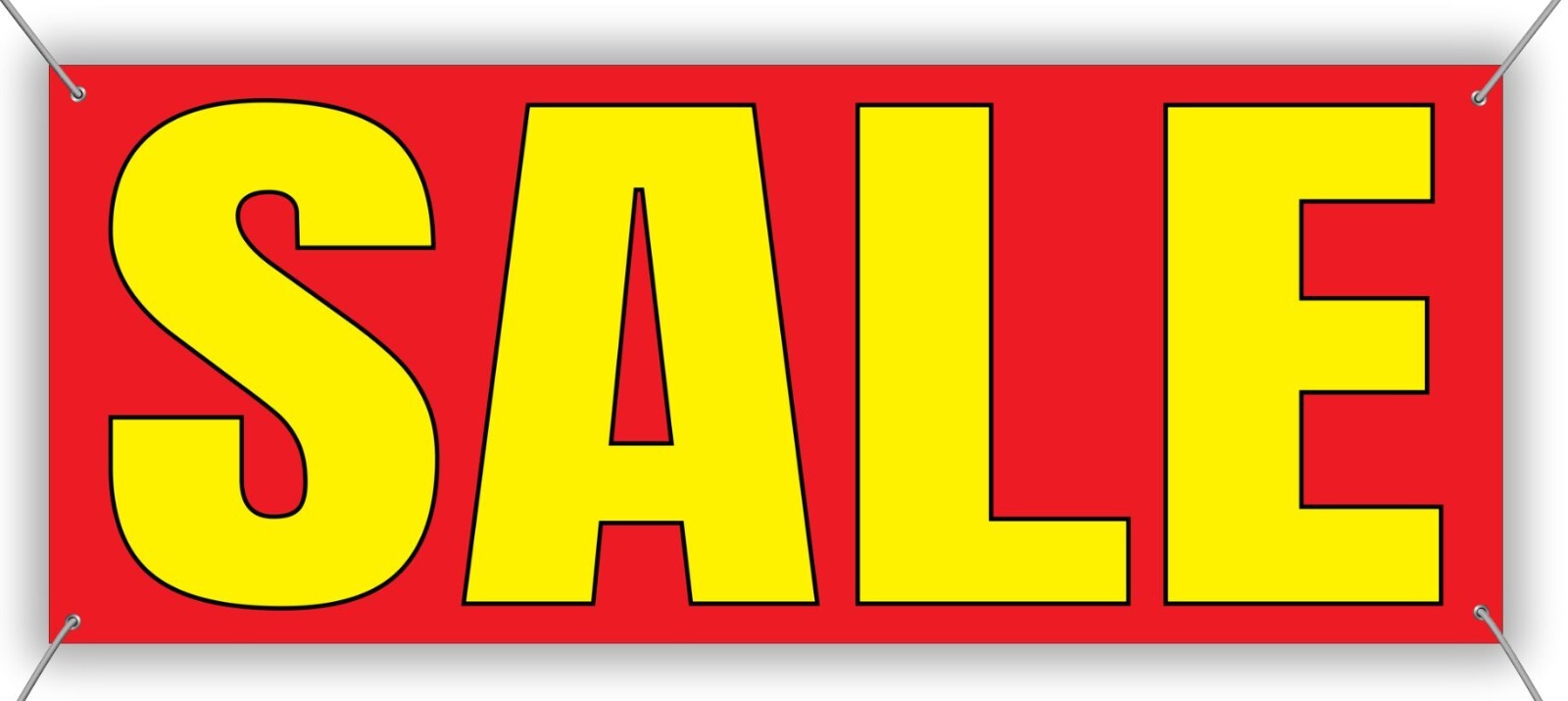 SALE Banner for Retail Stores, 48×20 Inch Durable Canvas Banner