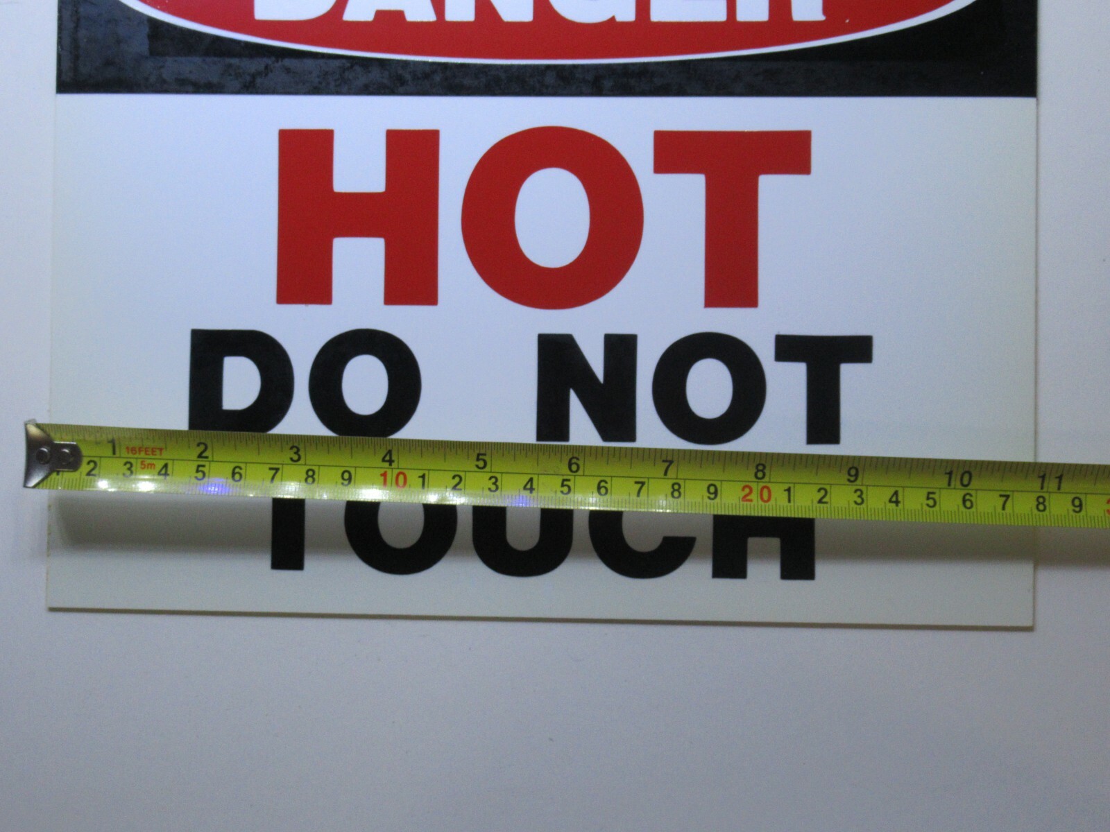 (NEW) Danger HOT Do Not Touch 11″ x 8.5″ Safety Sign