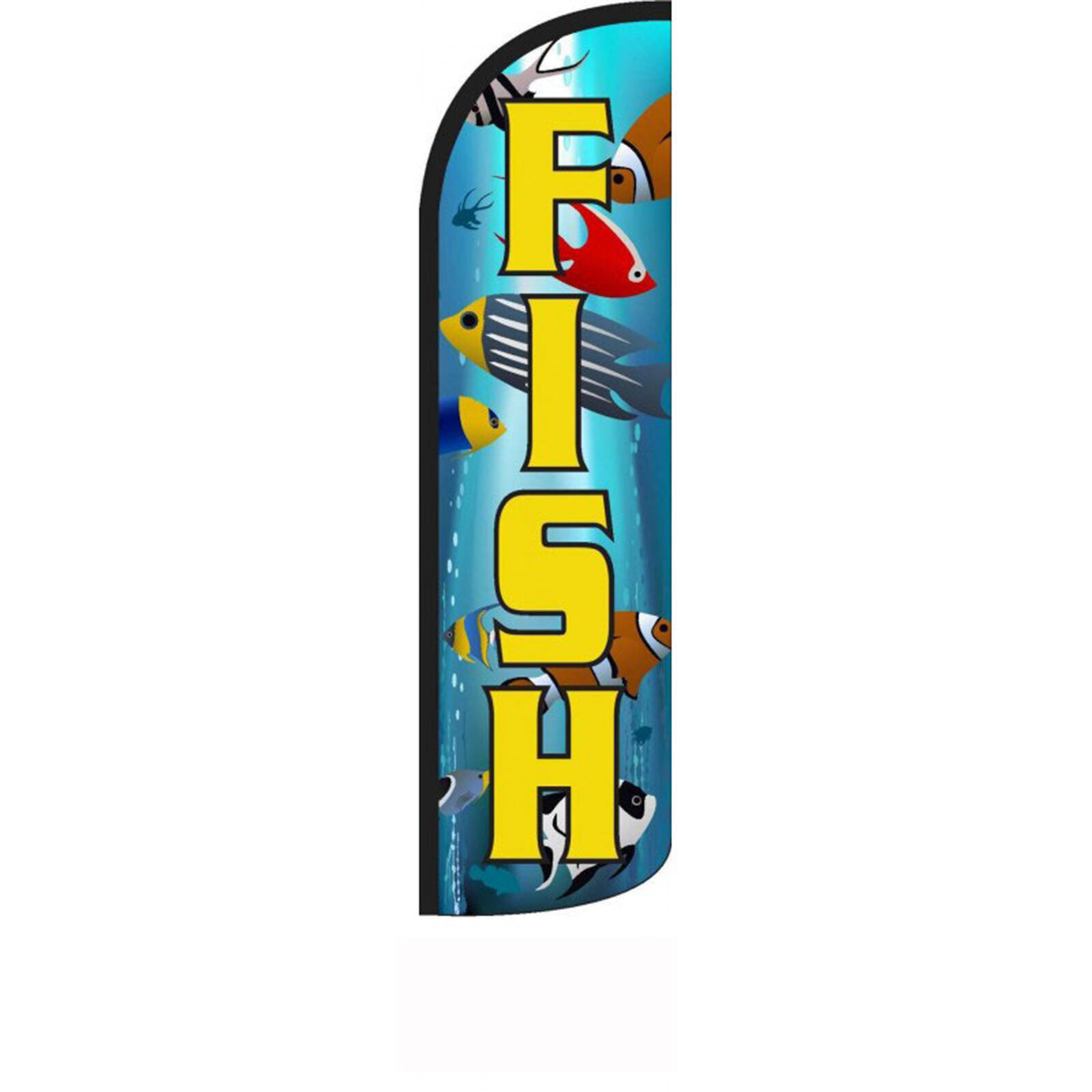 Fish 2 1/2 ft X 11 1/2 ft Windless Swooper Flag
