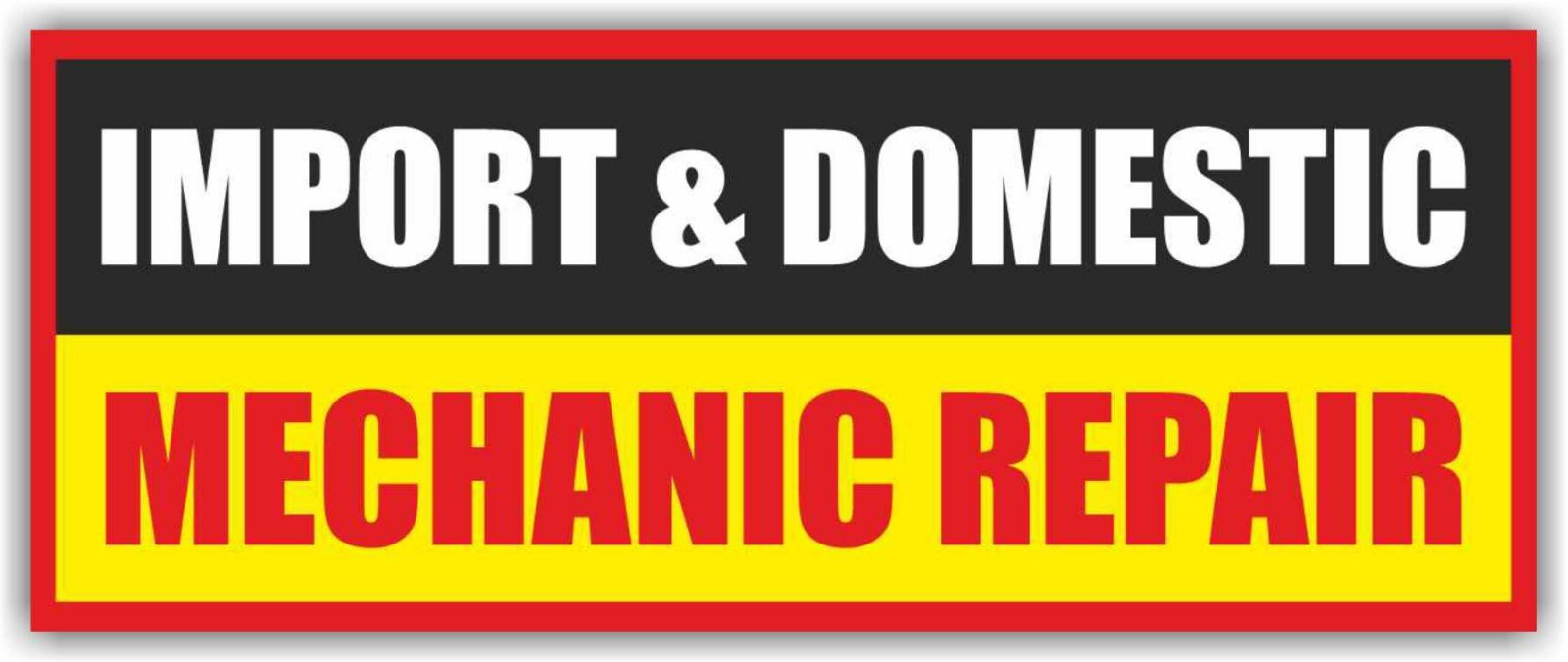 IMPORT DOMESTIC MECHANIC REPAIR Advertising Banner Vinyl Mesh Sign Flag service