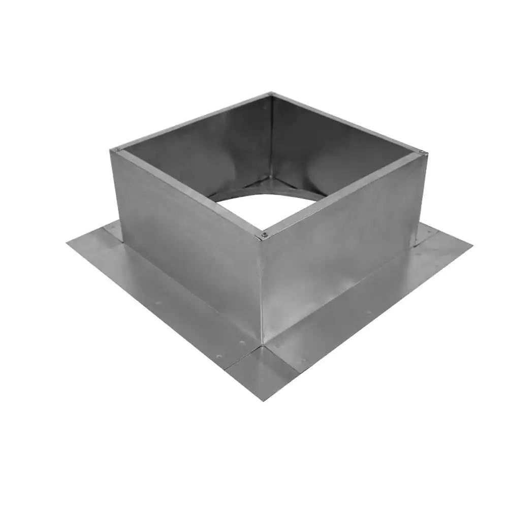 Preassembled Roof Curb, Box Is 12 In. Wide X 12 In. Long X 6 In. High Aluminum