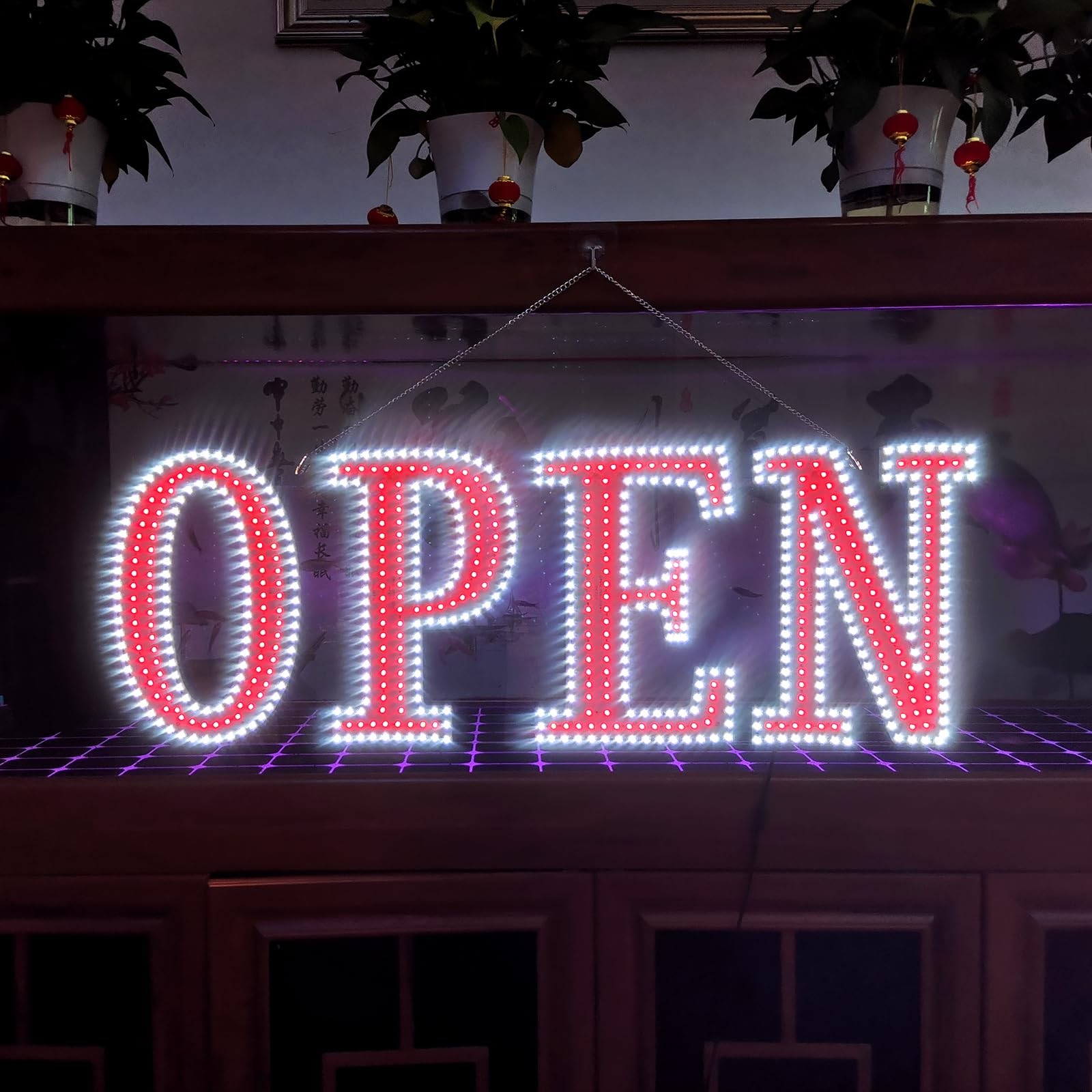 30″x10″ Large LED Open Signs for Business with Remote Control, 10 Levels Brig…