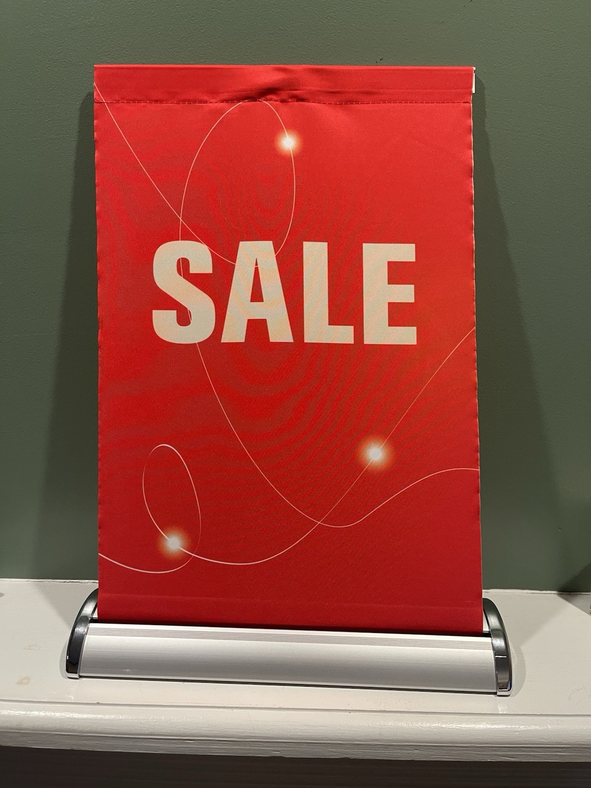 18 x 12 Inch Table Top Retractable Sale Sign