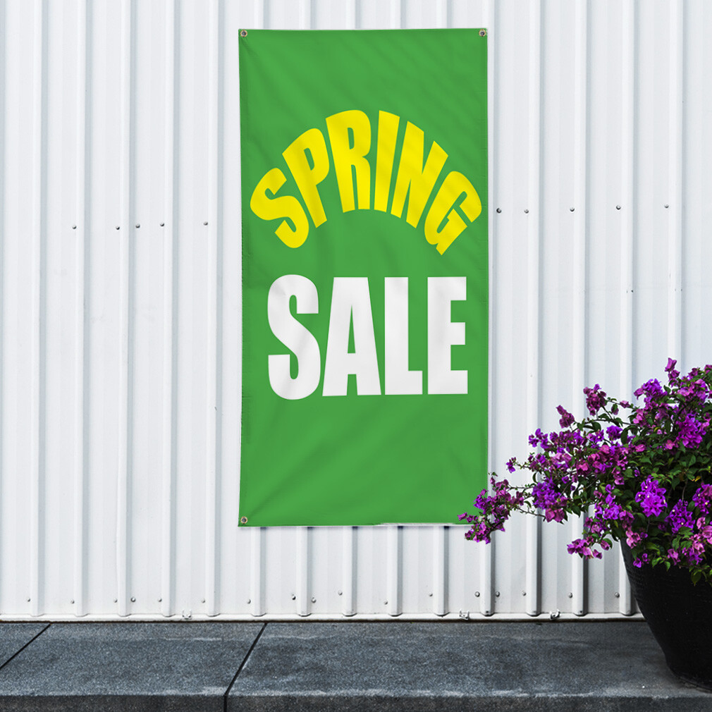 Vertical Vinyl Banner Multiple Sizes Spring Deal Green Business Business Outdoor