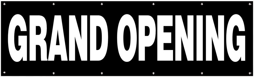 3×10 Ft GRAND OPENING Banner Polyester Fabric Sign With Grommets kb