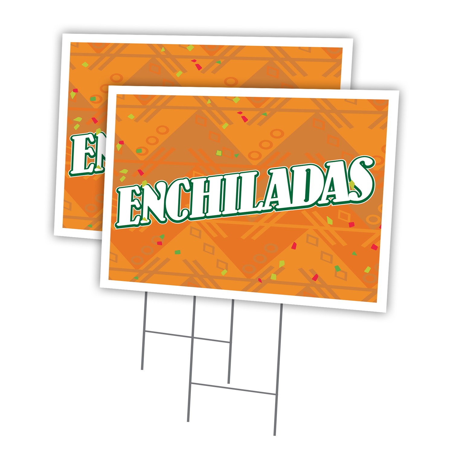 Enchiladas Multi-Pack of Yard Signs & Stake Coroplast Mexican Restaurant Food Tr