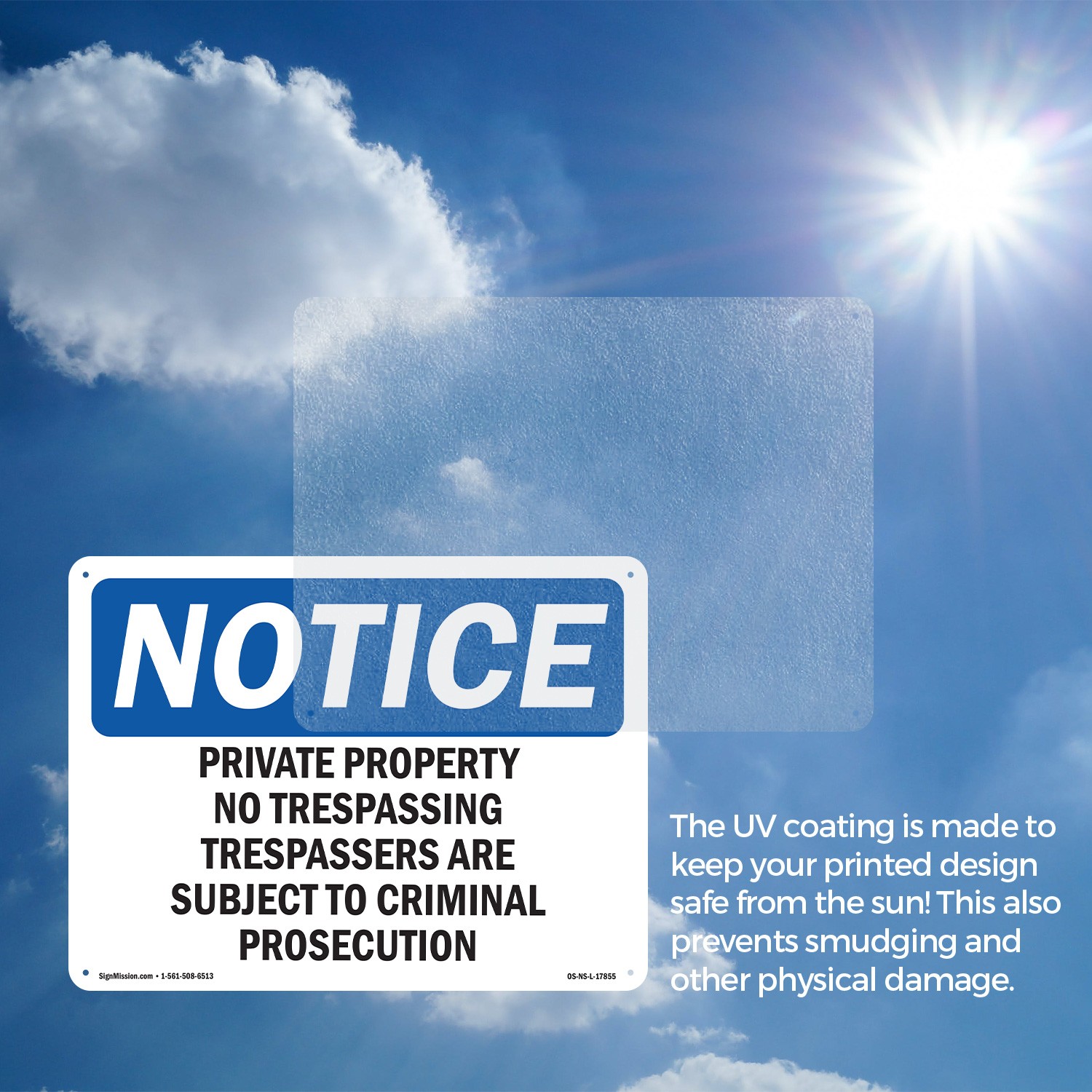 Private Property No Trespassing Trespassers OSHA Notice Sign, Decal 5 or 10 Pack