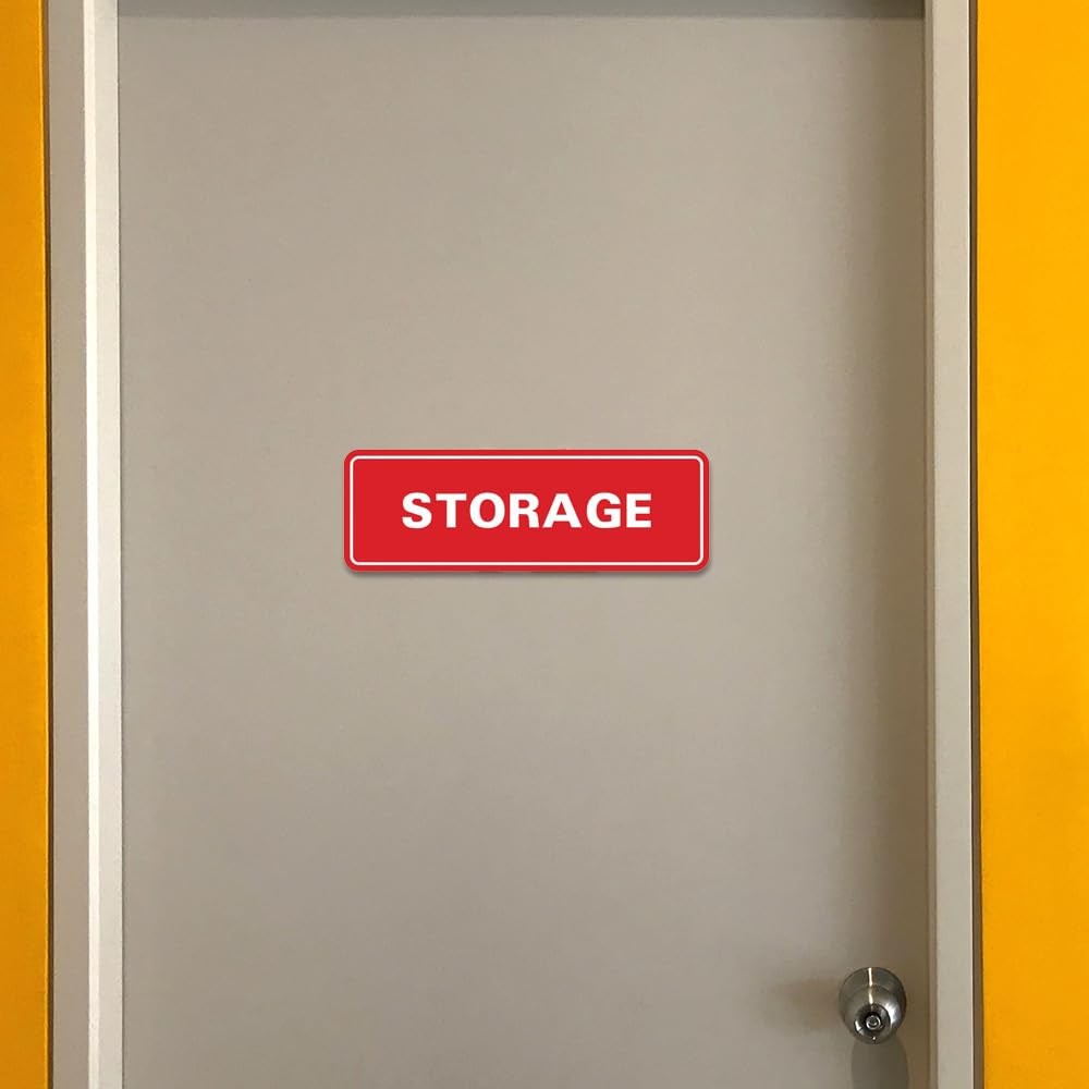 Standard STORAGE Door/Wall Sign – Ivory/Dark Brown – Medium (10 Pack)