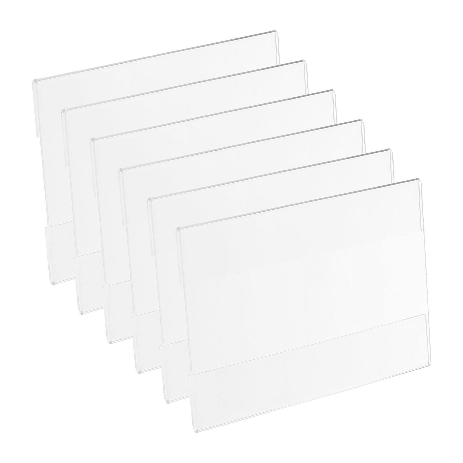 8Pcs 4×6″ Wall Mount Acrylic Sign Holder with Tape for Office, Clear