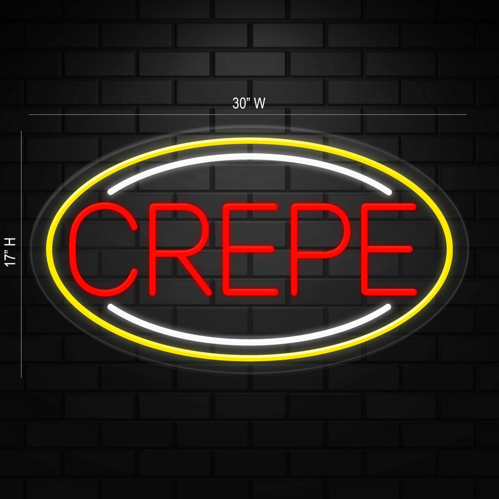 Crepe Neon Sign for Retail Displays | LED Flex Neon | 30″W x 17″H x 1″D