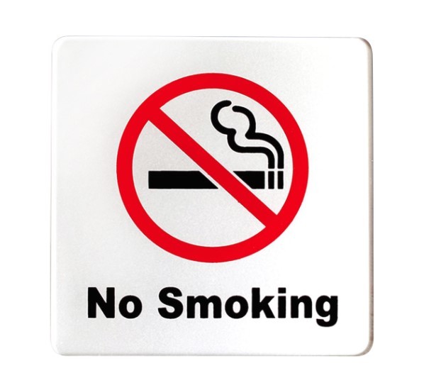 No Smoking Sign 4×4”(Acrylic-Classic) 3M Self Adhesive for Car, Indoor, Outdoor