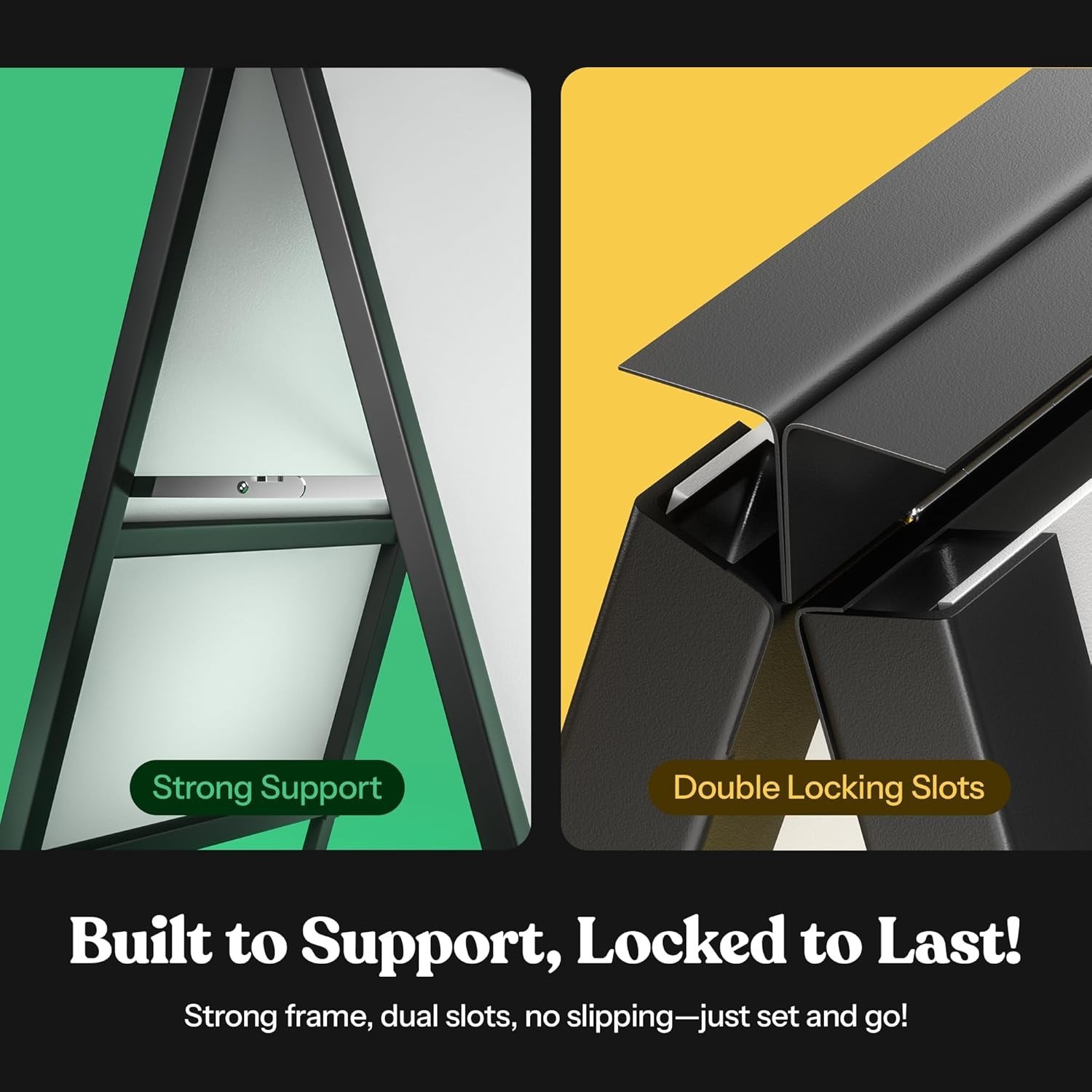 Heavy Duty Folding Frame Sign, Double-Sided Sandwich Board