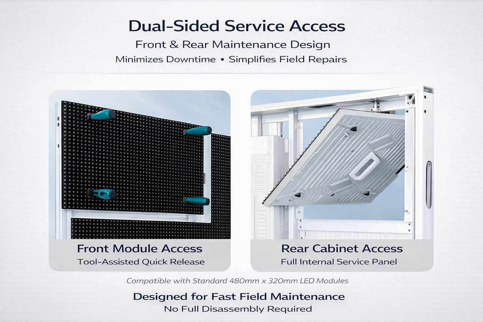 3×9 FT Outdoor LED Billboard P6.67 Double-Sided Programmable Digital Sign IP65