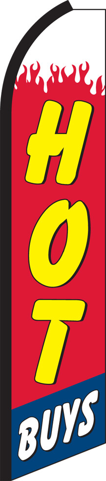 SWOOPER FEATHER FLUTTER FLAG HOT BUYS SIGN ADVERTISING HALF SLEEVE SUPER